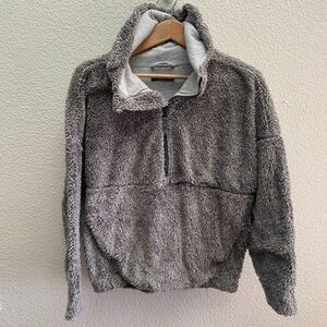 prAna Permafrost Half Zip Teddy Fleece Hoodie W23180516 Small Sherpa Gorpcore